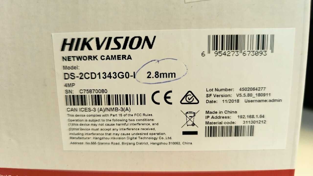 Kamera IP Hikvision DS-2CD1343G0-1 4Mpx