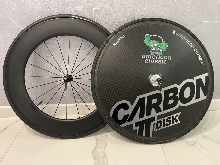 Zestaw kół startowych dysk karbonowy plus stożek 80mm
