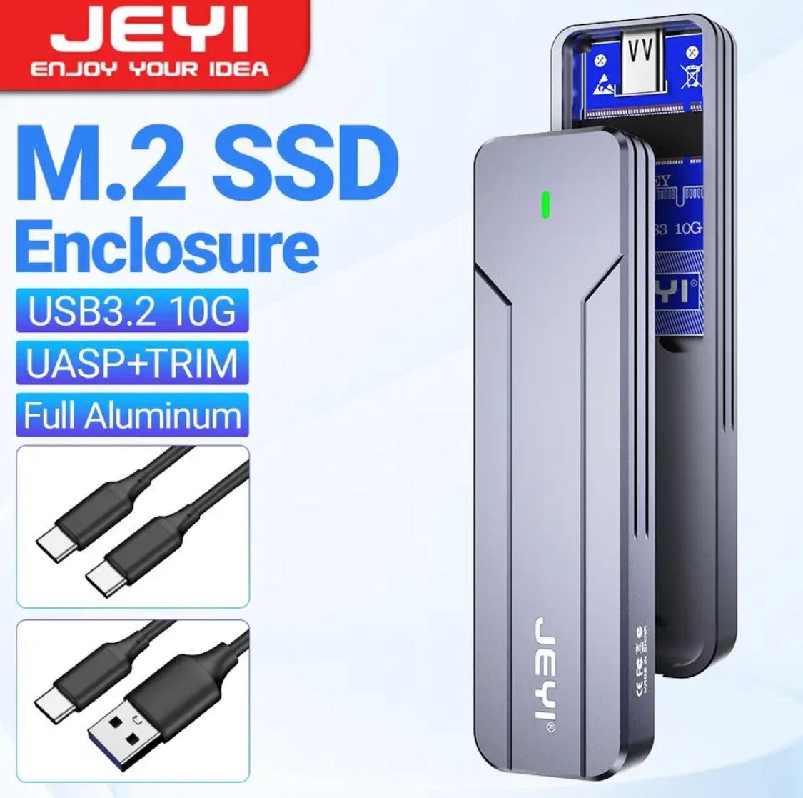 Зовнішня кишеня корпус адаптер JEYI для SSD M.2 NVMe USB 3.2