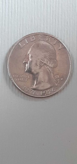 trzy  monety 25 centów  USA / z 1976  roku/ tzw. dobosz /unikalne