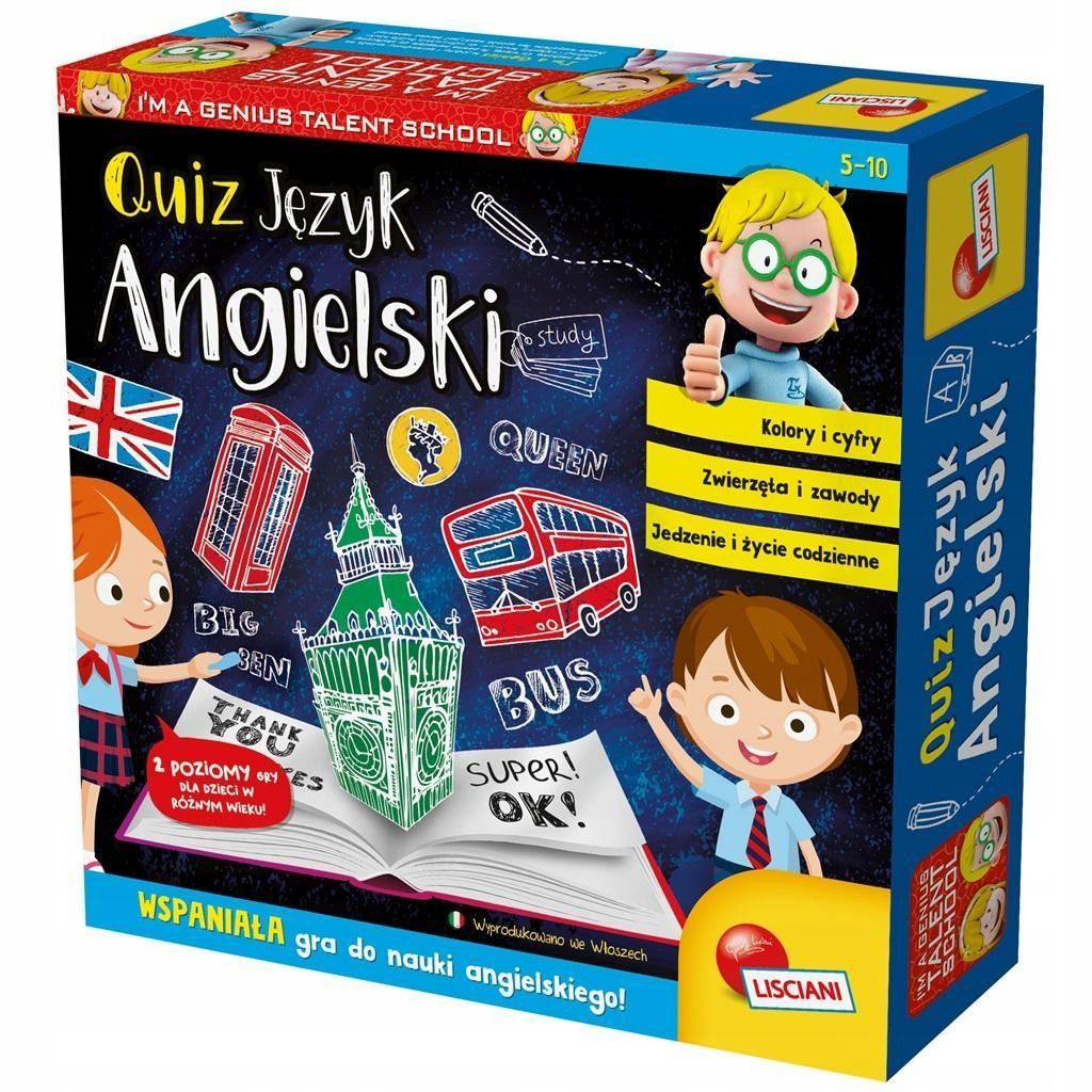 Mały Geniusz- Język Angielski Quiz, Lisciani