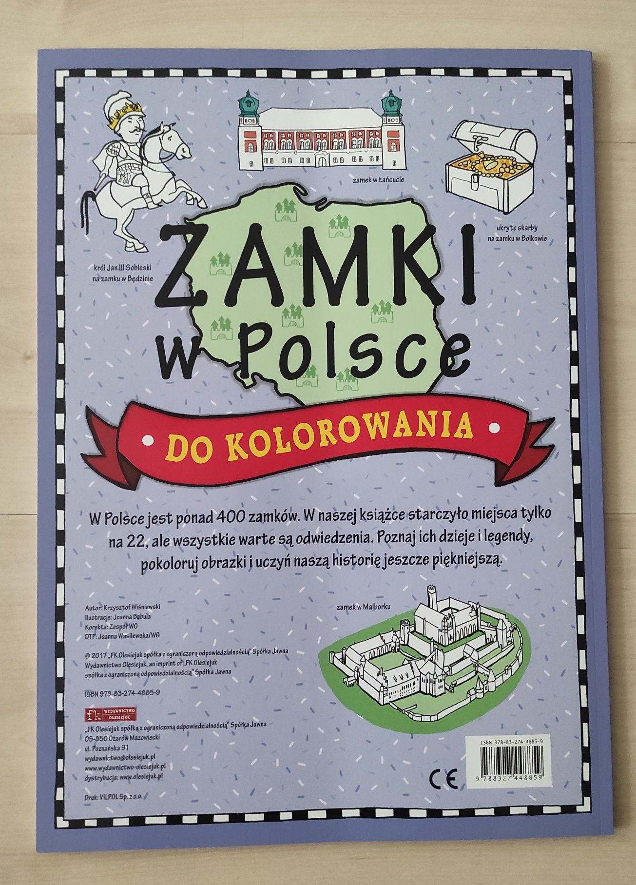 Duża kolorowanka XXL Zamki w Polsce Nowa