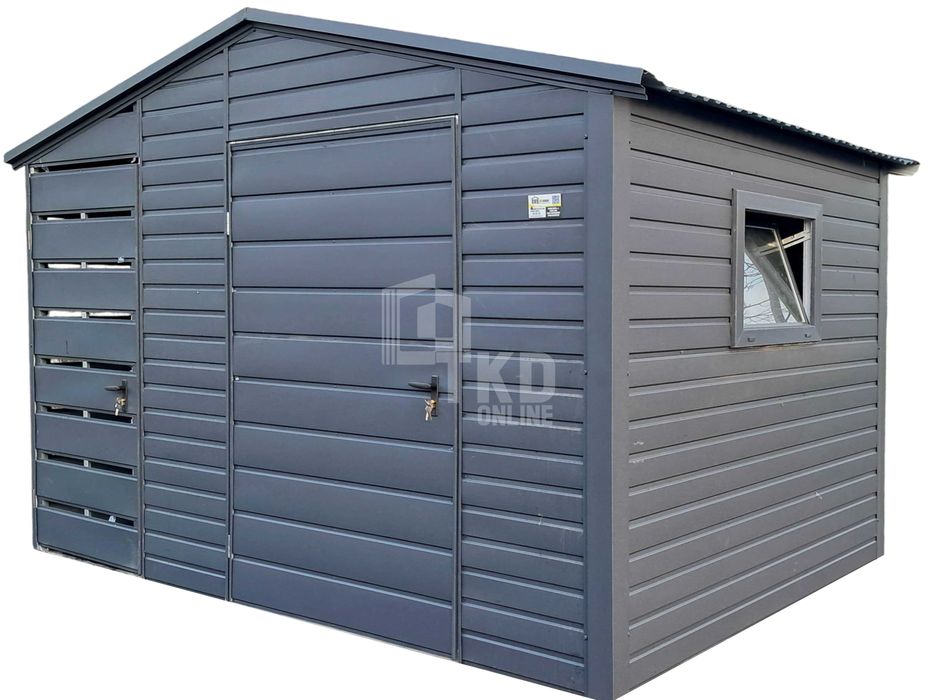 Schowek domek ogrodowy 2,2x2m + wiata 0,8m + drzwi okno  dach TKD361