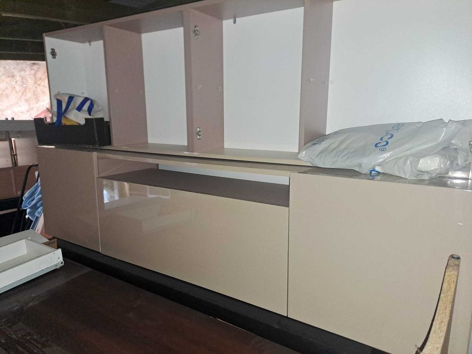 szafka rtv  + półka wisząca lakierowane - możliwy transport