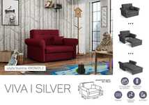 Fotel z funkcją spania  Sofa Viva 1 Silver