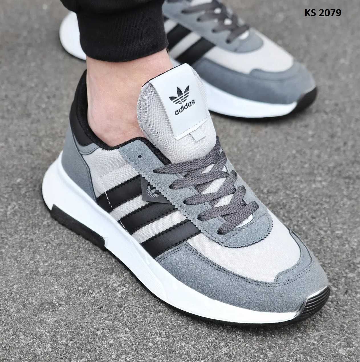 Кросівки Adidas Dark Gray with White. Арт: KS 2079