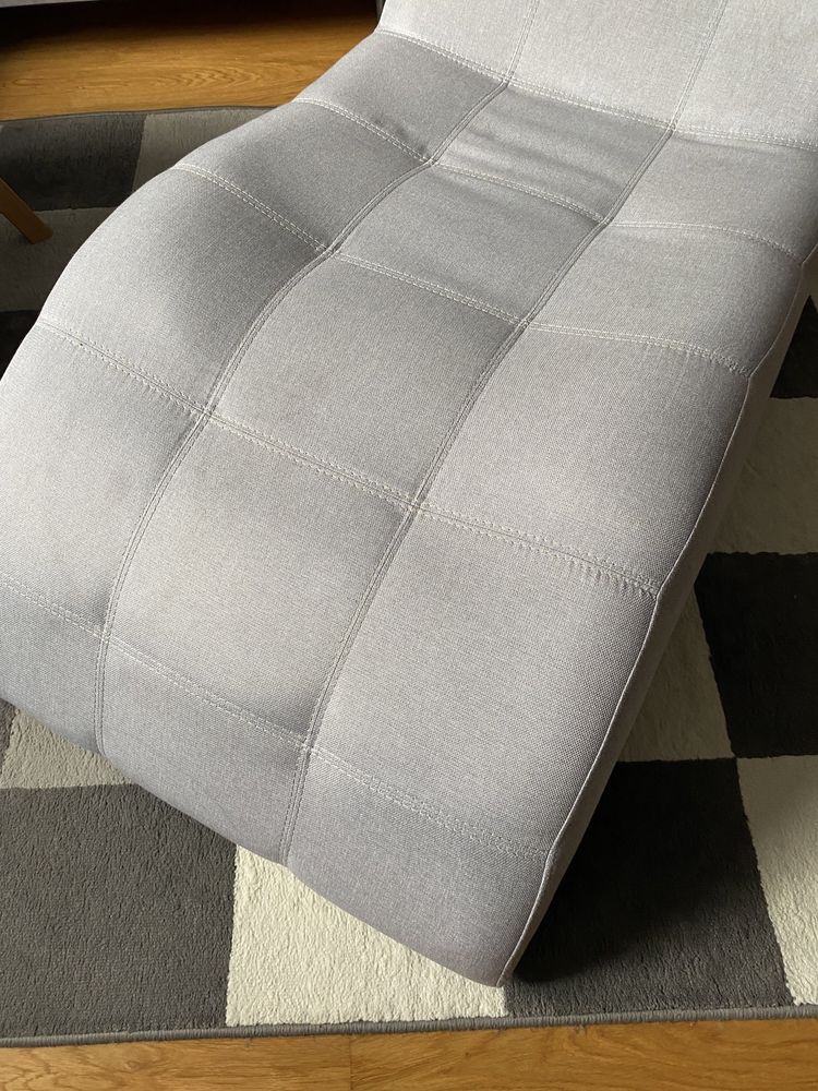 Fotel szezlong leżanka tapicerowany szary