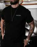 T-shirt męski Olavoga Dark Mode M L XL czarny biały