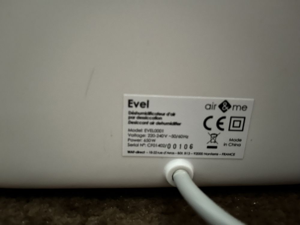 Osuszacz powietrza adsorpcyjny Air&Me EVEL