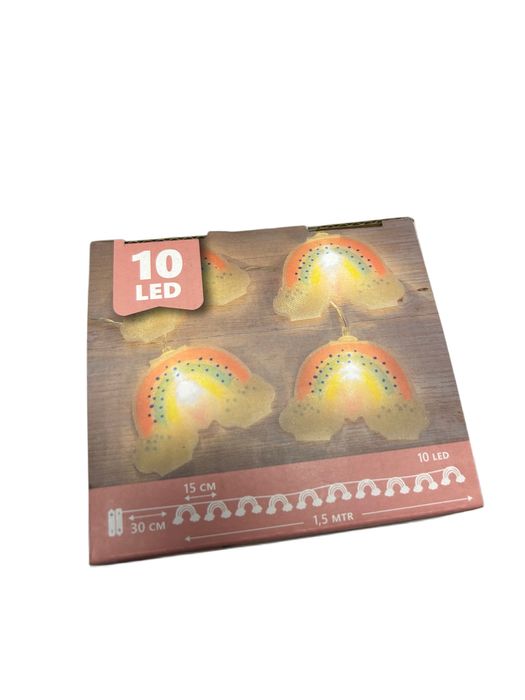 Girlanda świetlna tęcza 10 LED 1,5m nr.8334