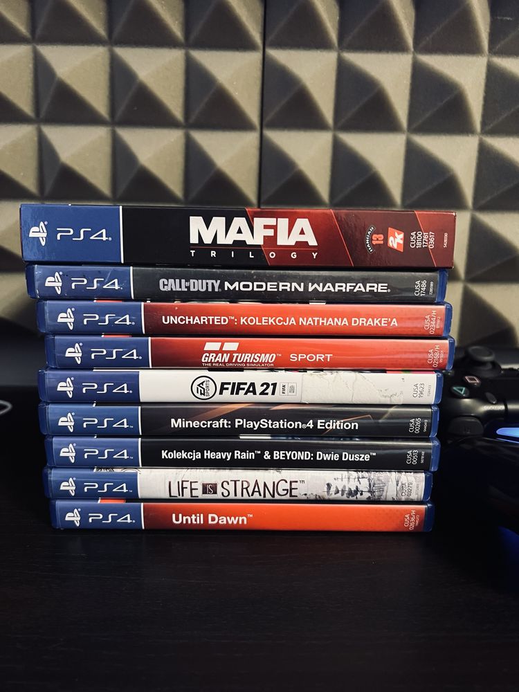 [PS4] Playstation 4, dwa oryginalne pady, zestaw gier