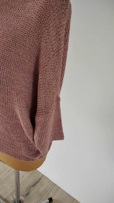Sweter nietoperz s 36  brudny róż