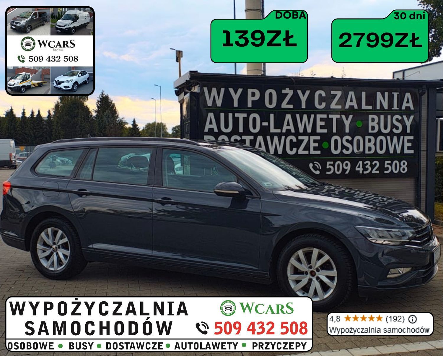 Wynajem samochodu osobowe wypożyczalnia samochodów automat bez kaucji