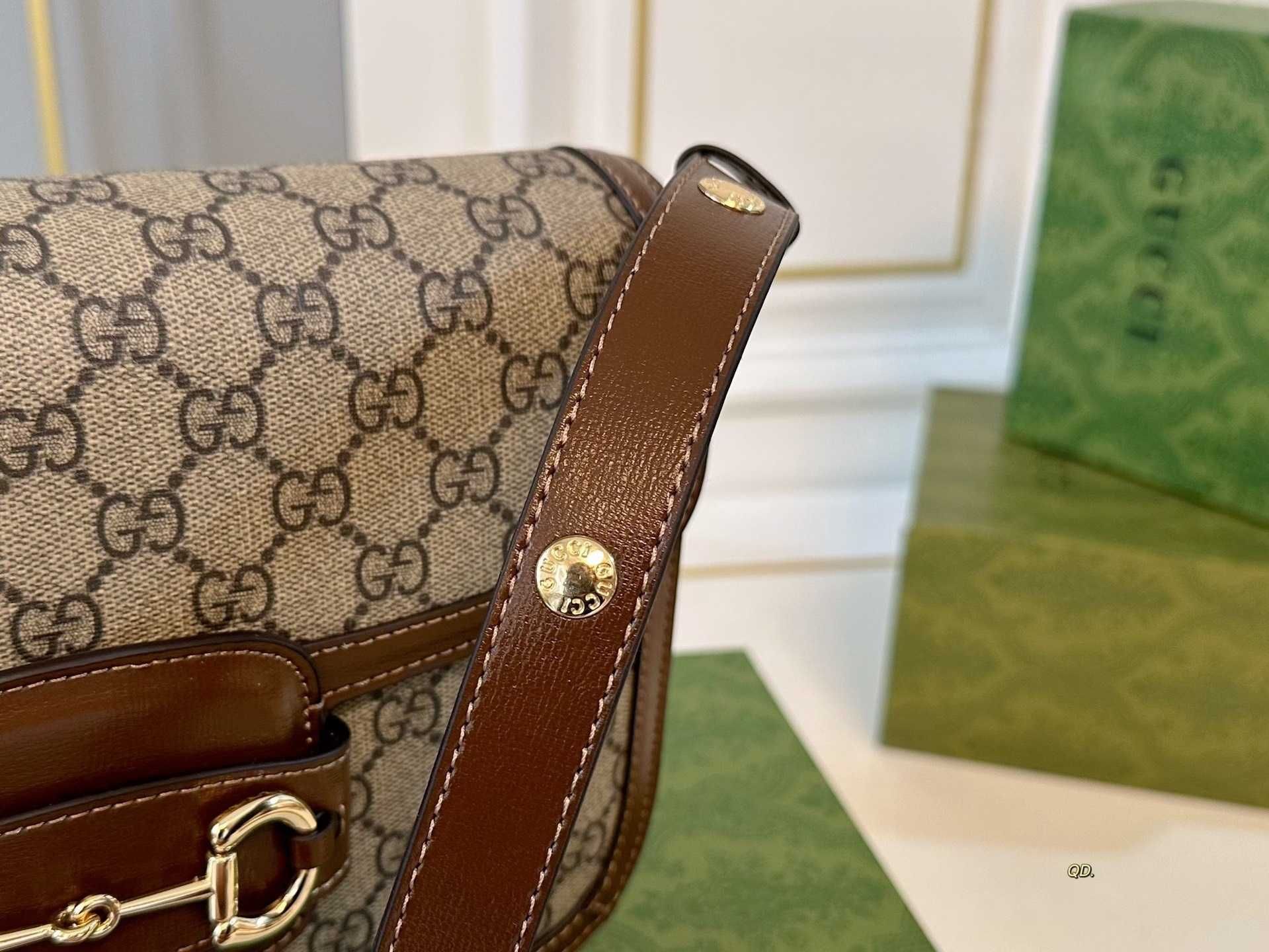 Gucci nowy monogram 1955 torba siodłowa