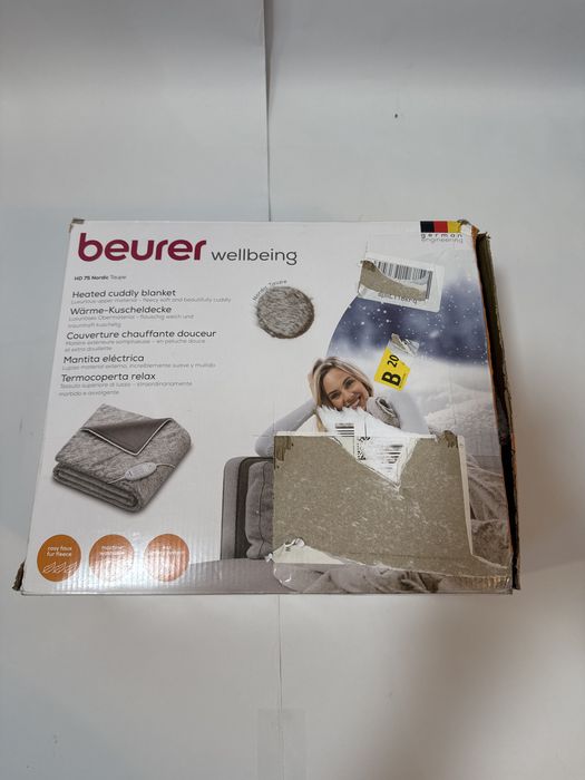 Koc elektryczny beurer HD 75 Taupe Nordic 180 x 130 cm