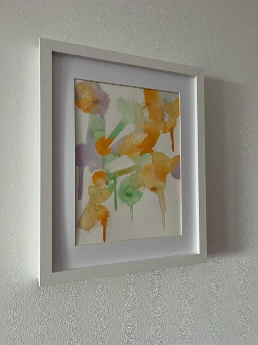 Pintura abstrata em acrílico
