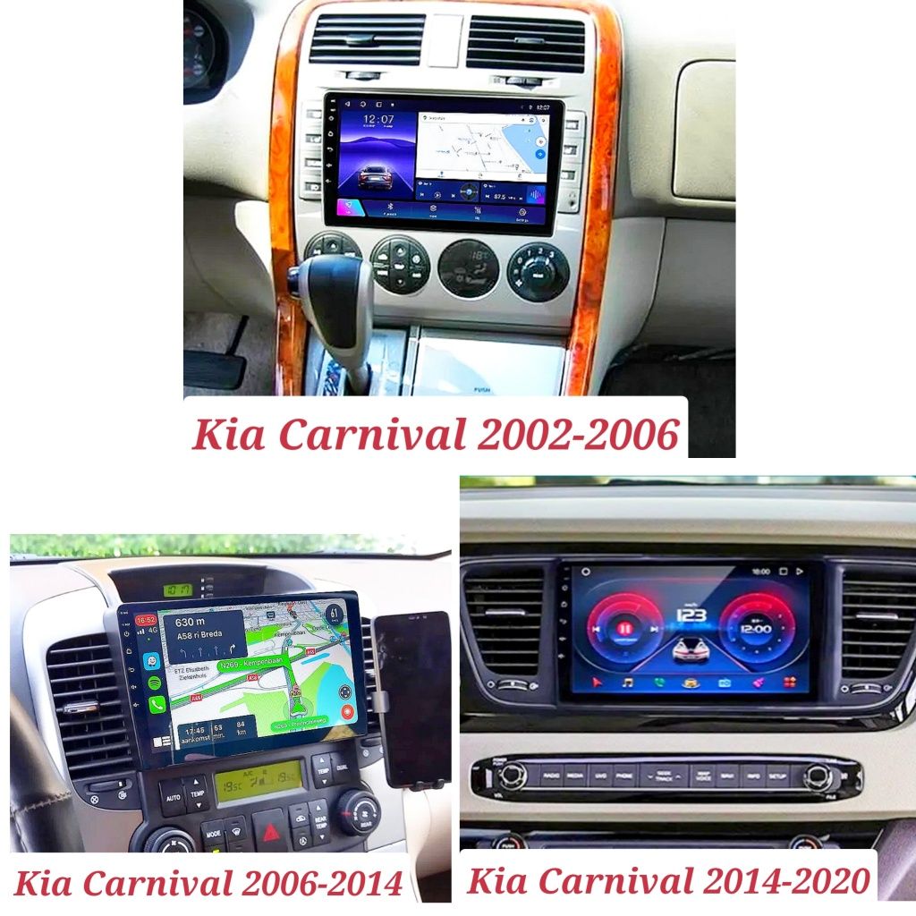 Магнитола Android Kia Sportage, Carens, Carnival (всі роки) GPS+ рамка