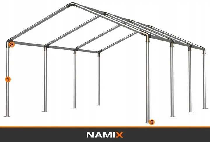 Павільйон садовий NAMIX: 5x6m BASIC, сірий PE 240 g/m²