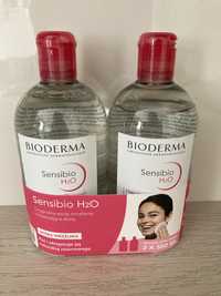 Płyn micelarny Bioderma Sensibio H2O 500 ml x2 plus płatki kosmetyczne