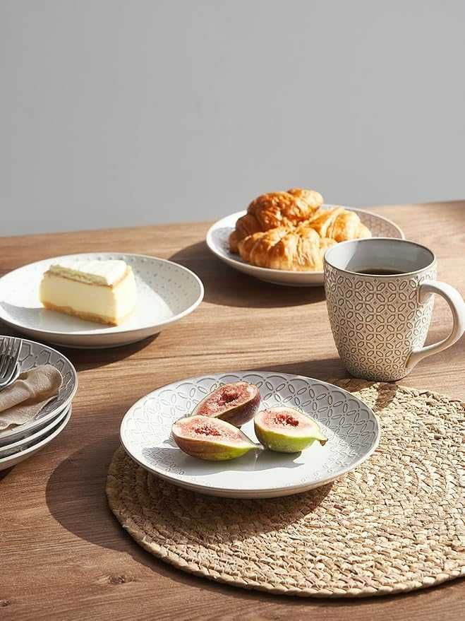 Ceramiczne talerze DOWAN 22 cm – do zmywarki i mikrofalówki