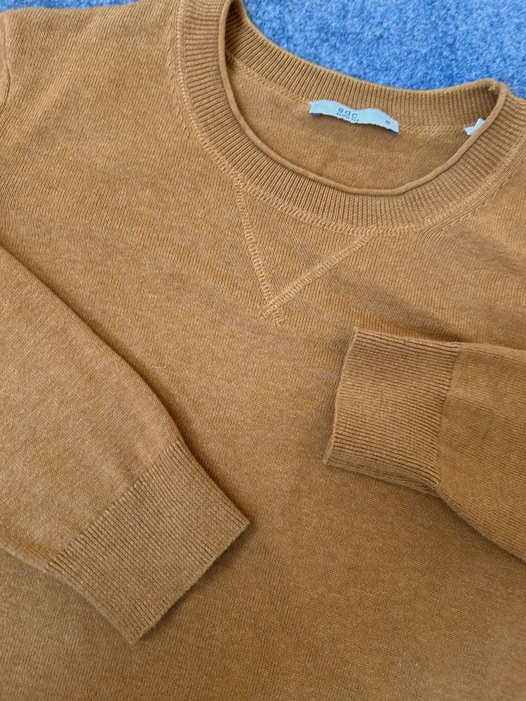 Sweter damski 38 miodowy okragly dekolt Esprit sportowy styl #esprit38