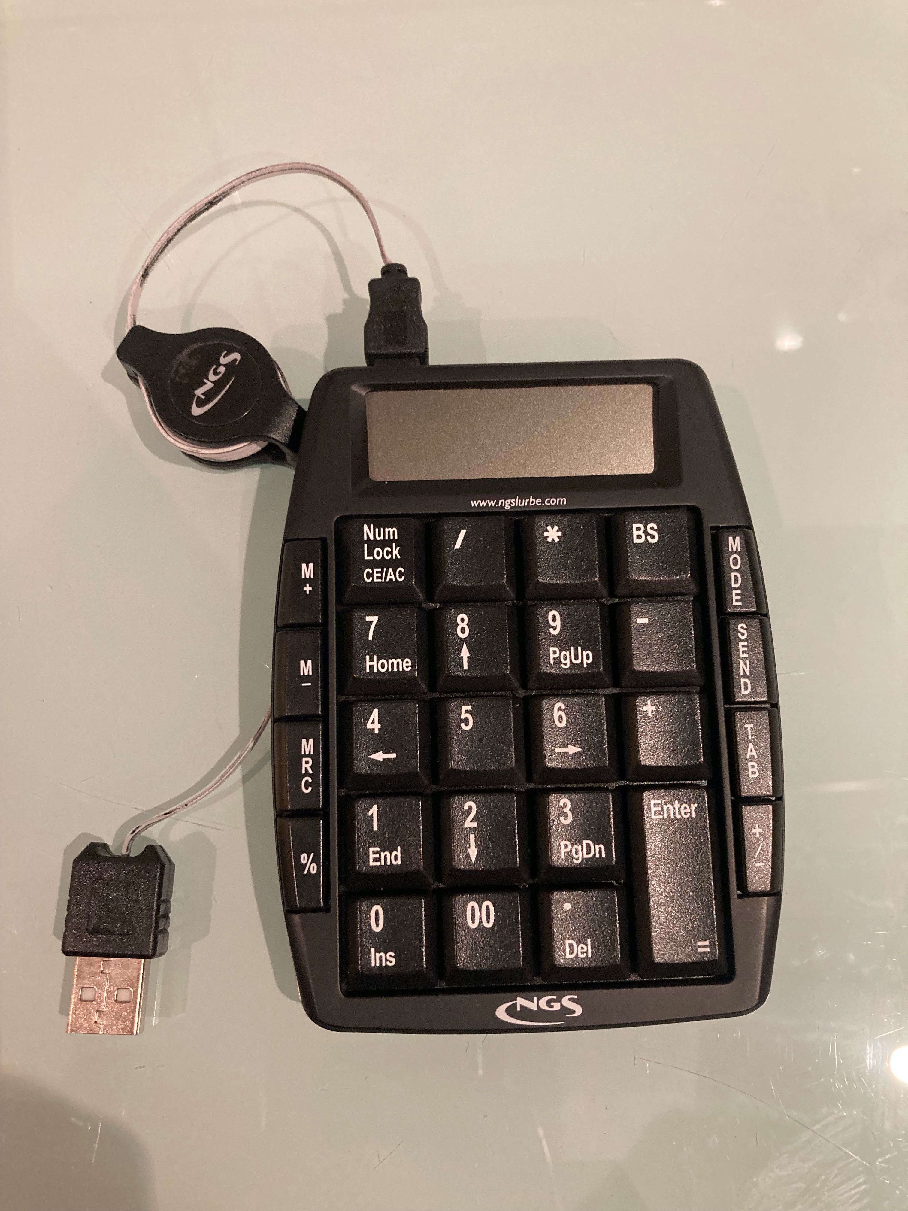 Teclado numerico com usb extensível NGS