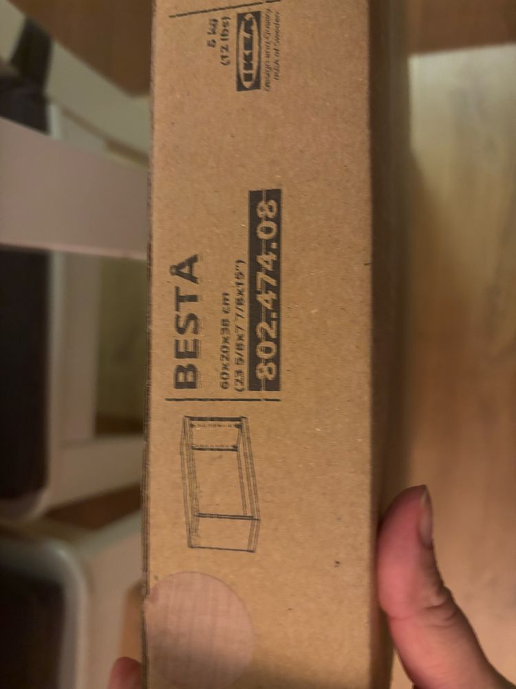 IKEA BESTA Obudowa dąb bejcowany na biało 60x20x38 cm