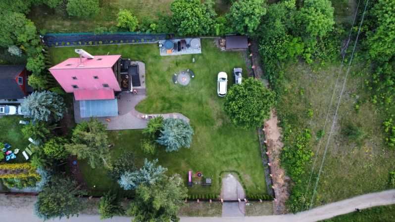 Domek Narty z Balią Jucuzzi z widokiem na jezioro, plac zabaw, Mazury