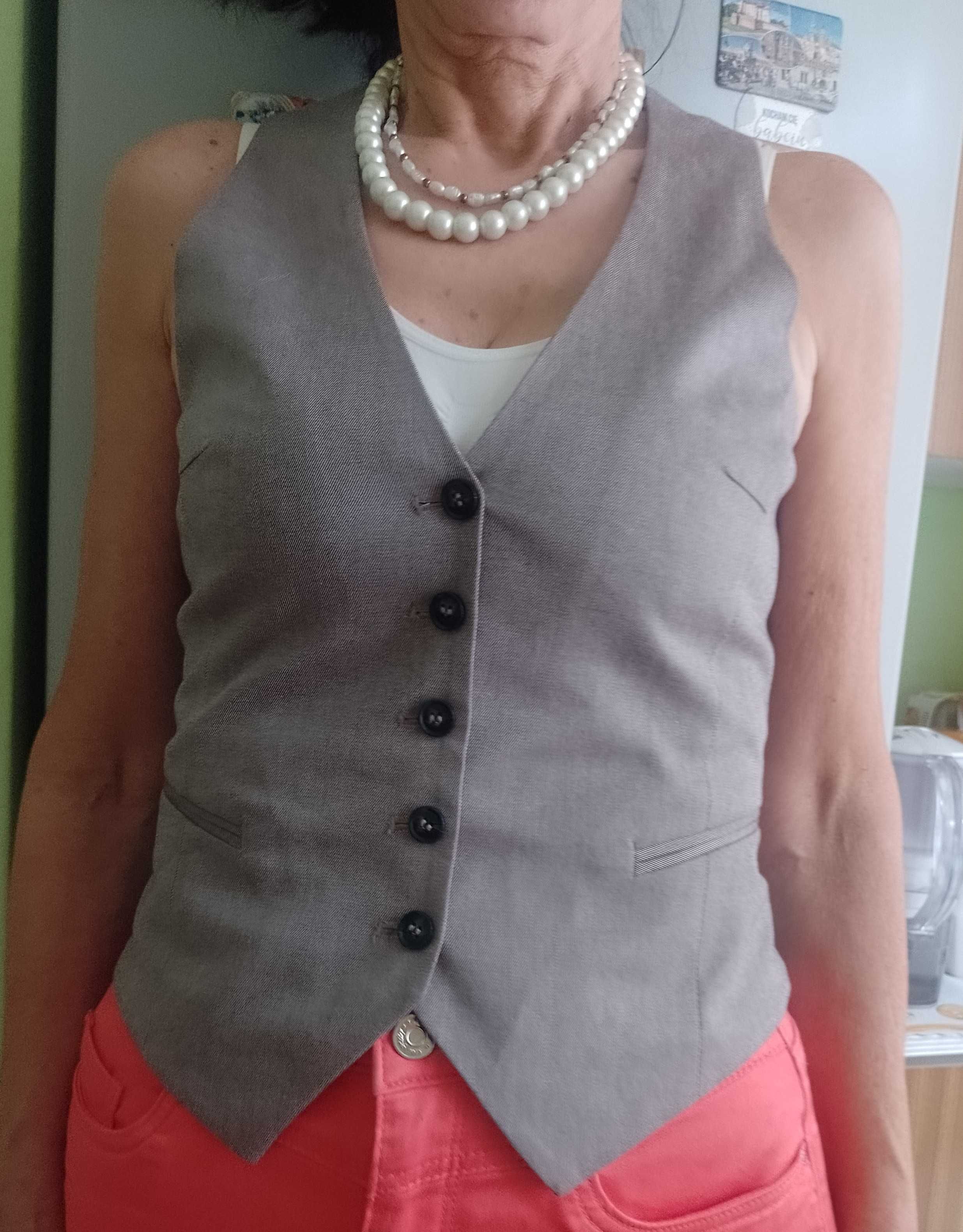(36/S) H&M/ Biznesowa kamizelka garniturowa z Londynu