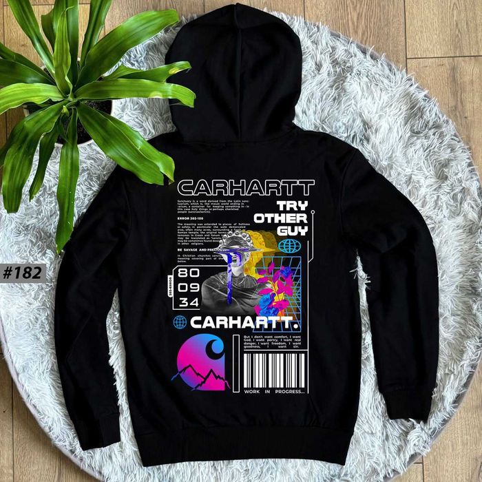 БЕЗ ПЕРЕДПЛАТ • CARHARTT Skies • XS S M L XL • Кархарт Худи Черное