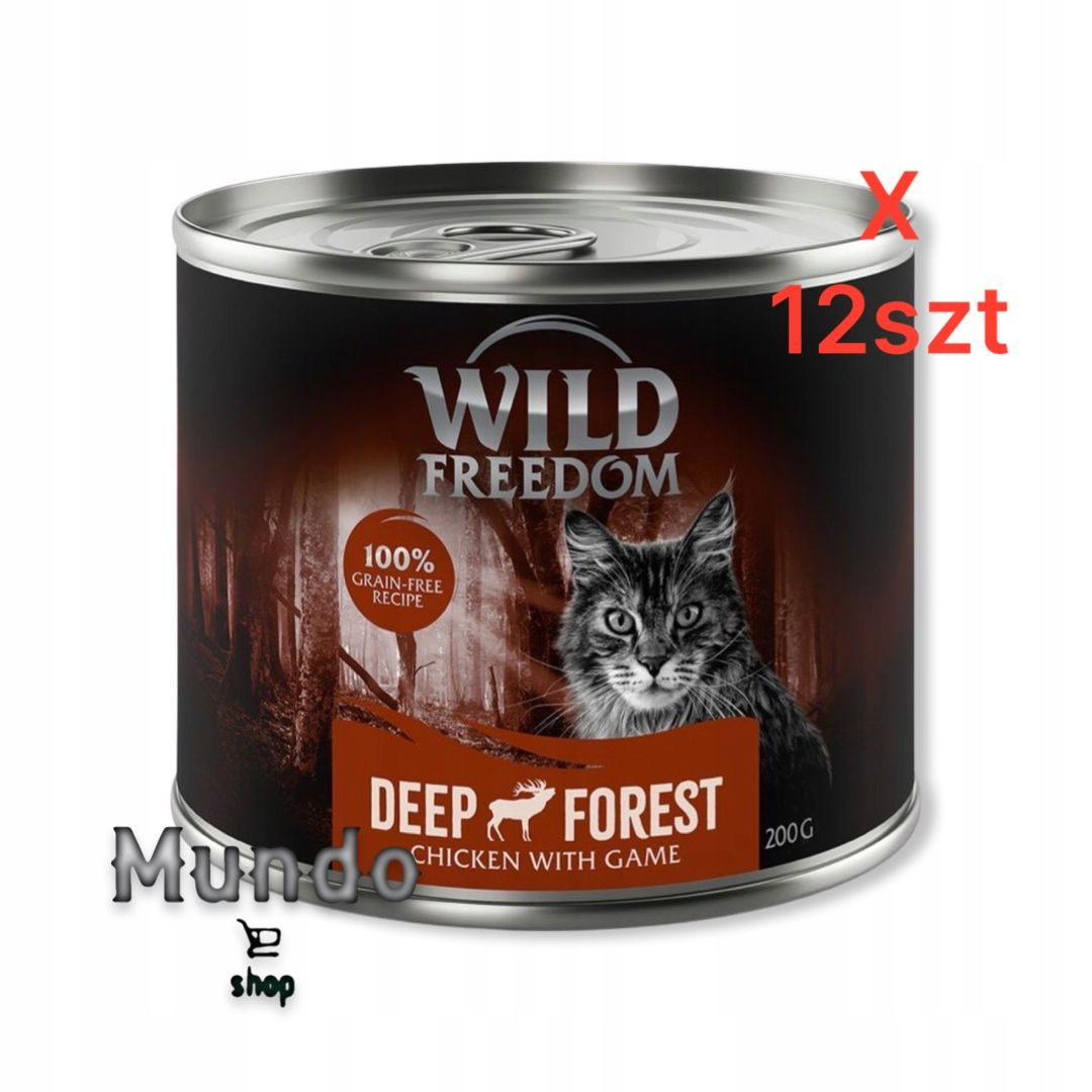 karma dla kota Wild Freedom Smak kurczak z Dziczyzną 200 g 12 szt