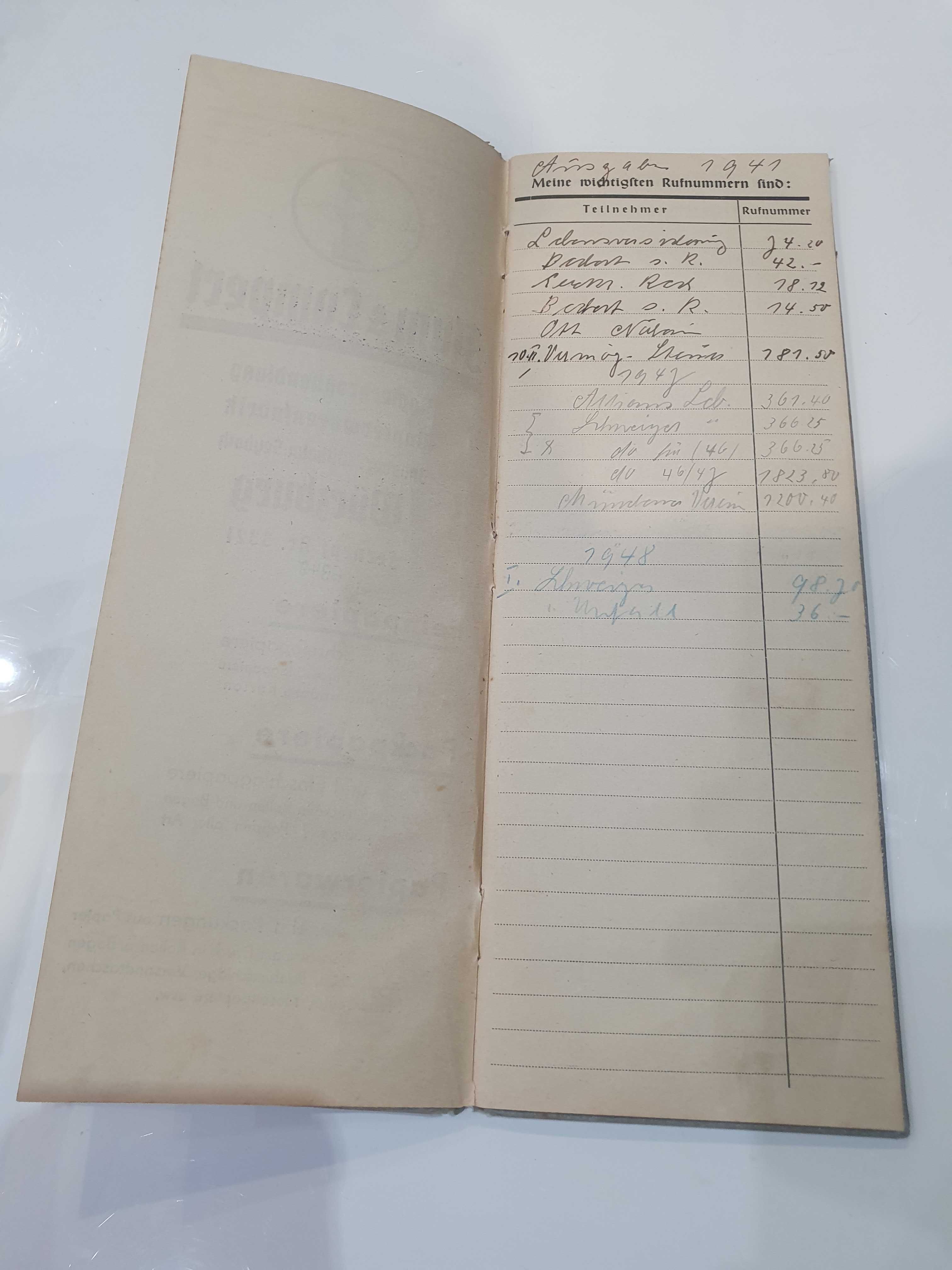Oryginalny Niemiecki Kalendarz książkowy z 1941 roku