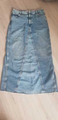 Długa spódnica jeansowa Zara