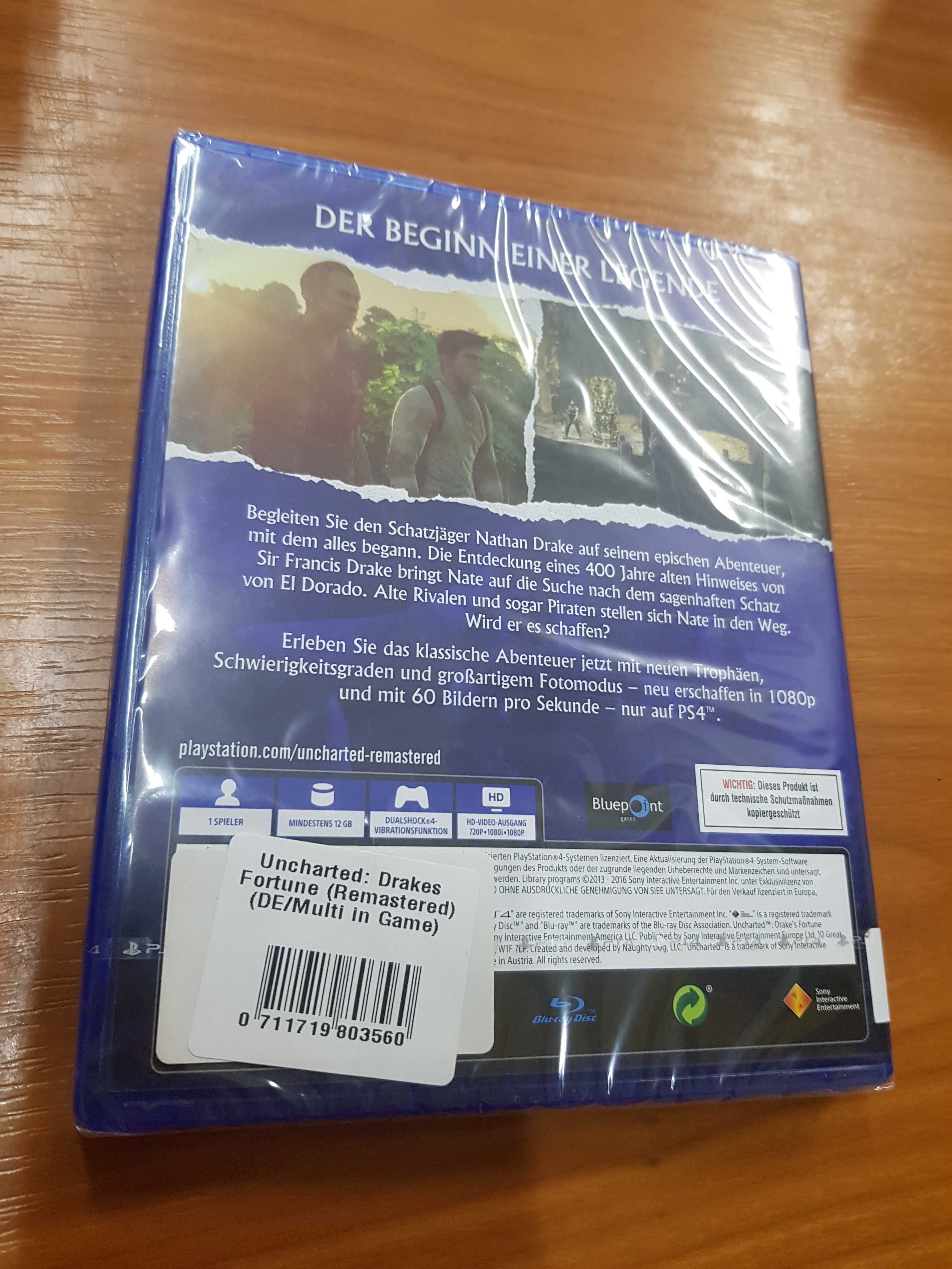 Uncharted Drake's Fortune Remastered PS4 (Nowa) Sklep Iława