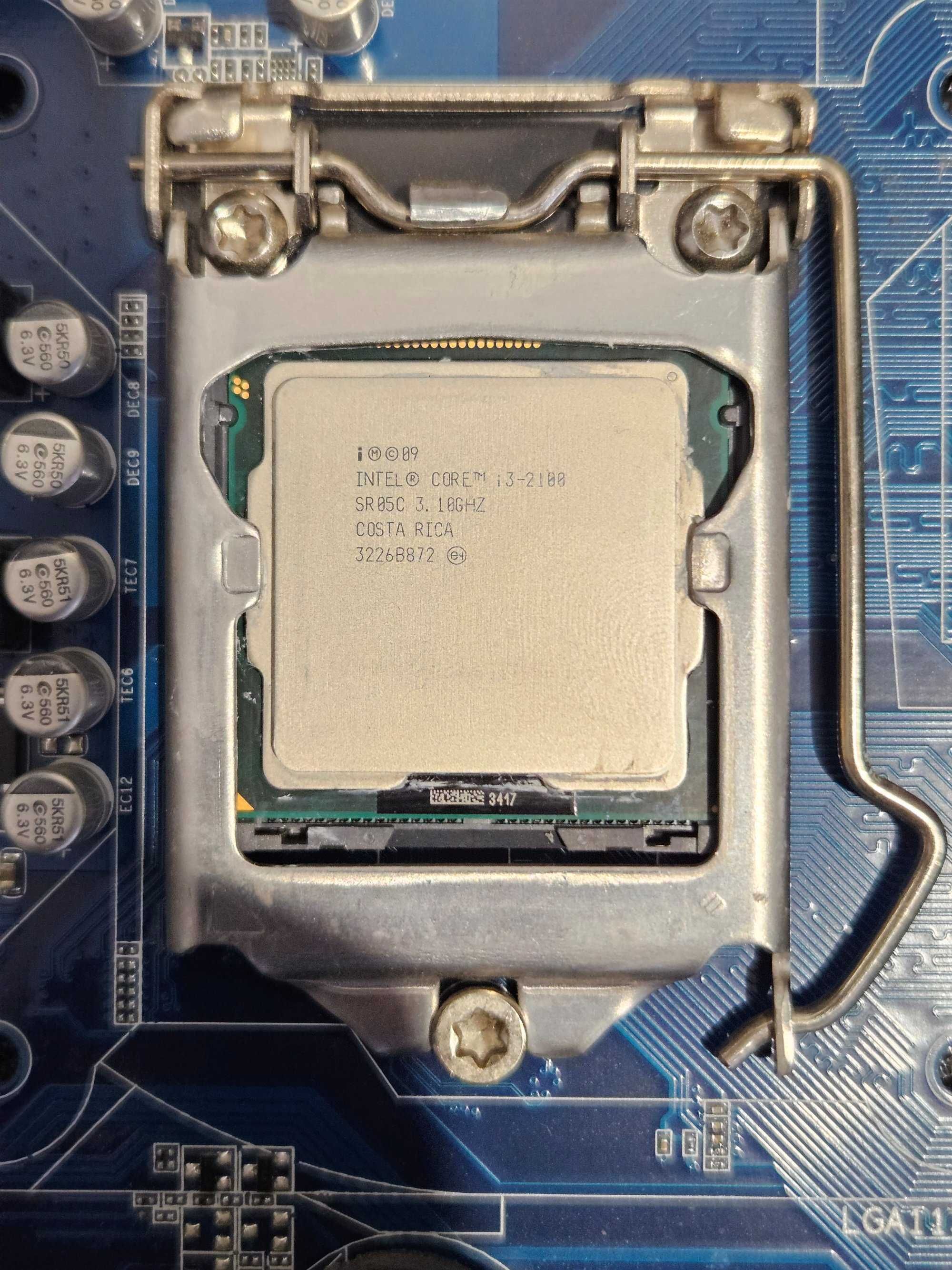 s1155 комплект Intel Core i3-2100 +мама Gigabyte +4GB DDR3 +кулер
