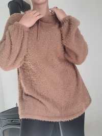 Sweter z kapturem XL 40 brązy