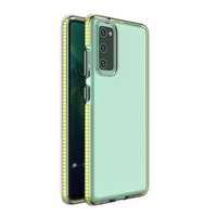 Spring Case etui z kolorową ramką do Samsung Galaxy S21 Ultra 5G żółty