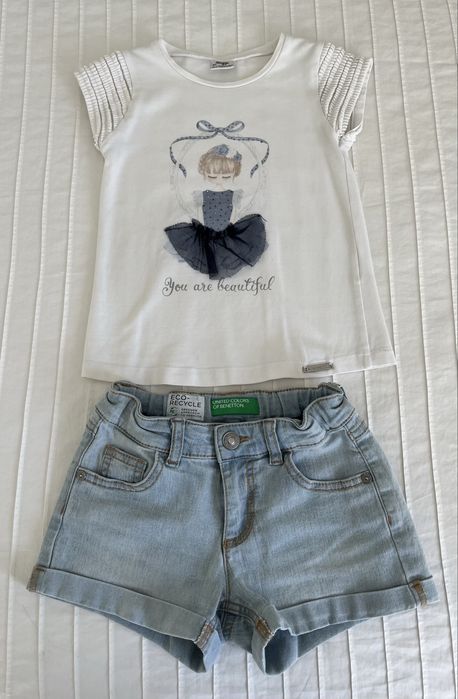 Conjunto de verão mayoral e Benetton em ótimo estado