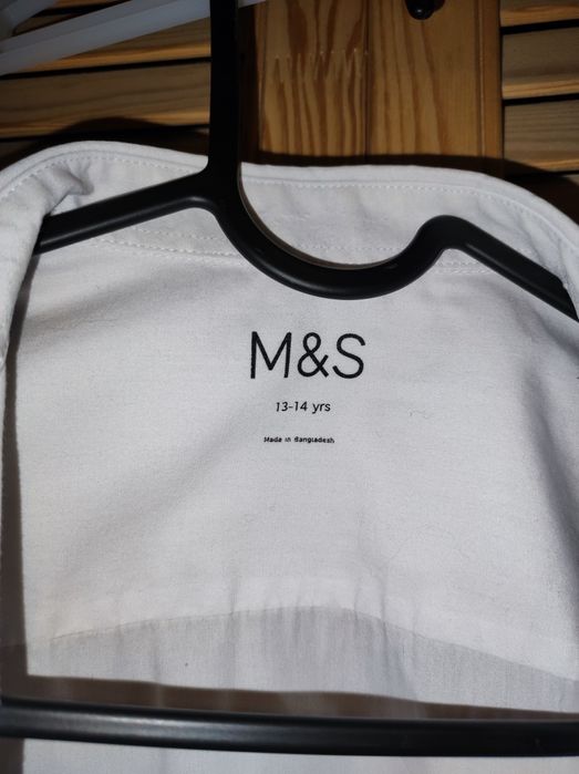 Biała koszula dla chłopca na długi rękaw