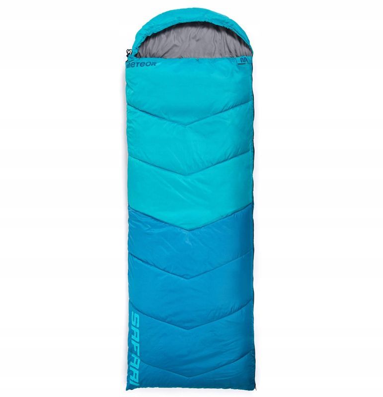 Śpiwór Meteor Safari 250g Mumia Do -2°c | Zamek Lewy | Niebieski