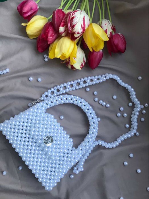 Сумка з перлин ручної роботи