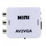 Конвертер сигналу HD Video AV to vga(RCA),1080P, зі звуком і живлення