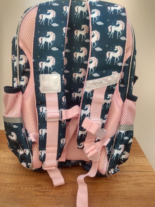 Tornister, plecak szkolny dla dziewczynki z workiem na buty PASO