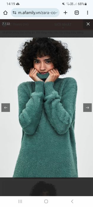 Женский джемпер свитер Zara knit M пуловер  альпака шерсть