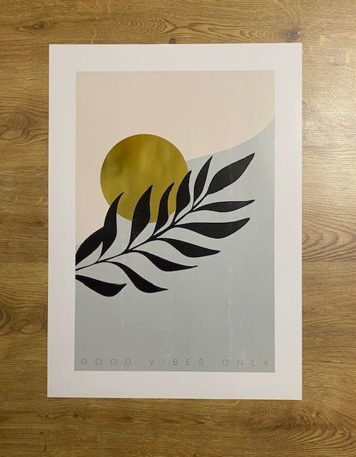 Plakat z nadrukiem Good Vibes Only 50 cm x 70 cm