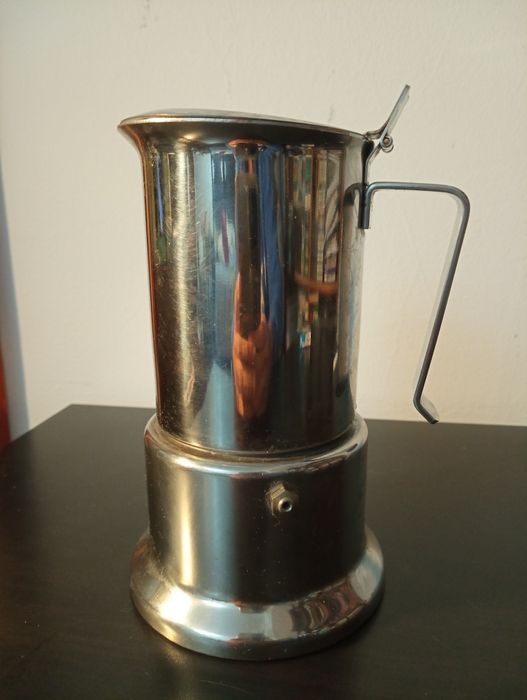 Cafeteira italiana vintage ALPU Puppieni "big goe" Moka aço inoxidavel