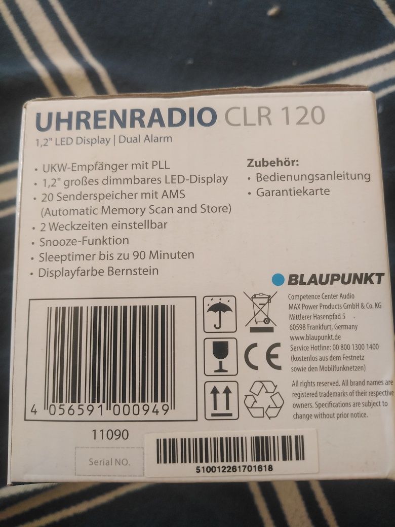 Radiobudzik sieciowo-bateryjny Blaupunkt CLR120