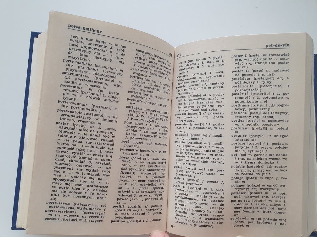 Słownik francusko-polski polsko-francuski Wiedza Powszechna 1984