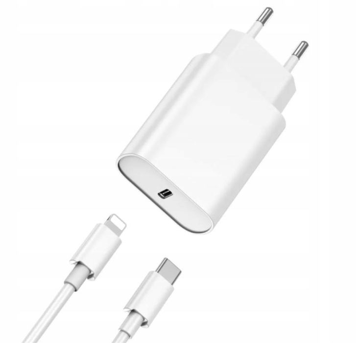 Ładowarka lightning 20W USB-C z kablem USB-C - Lightning Iphone Ipad