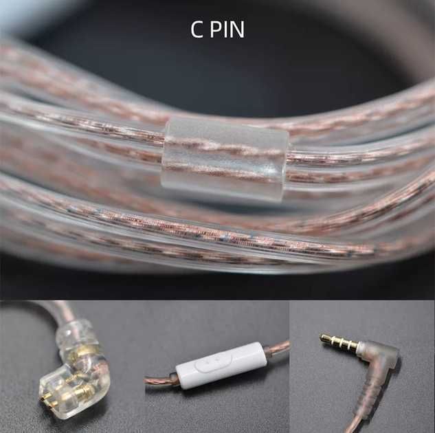 ⇒ Кабель KZ для навушників 3,5 мм c-pin